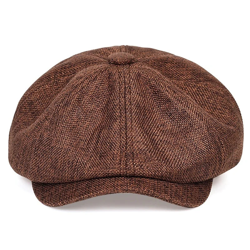 New Men Casual Newsboy Hat Spring Sumoctagonal Cap