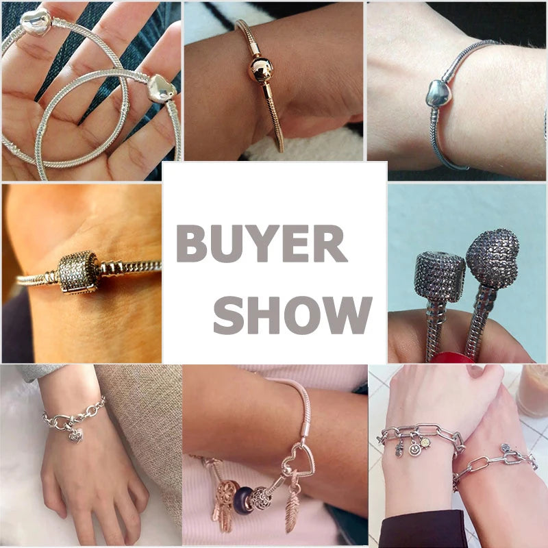 925 Sterling Silver Fashion Gold color Round Buckle