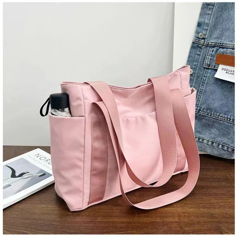 2023 New Women's Bag Solid Color Tote Bag Commuting