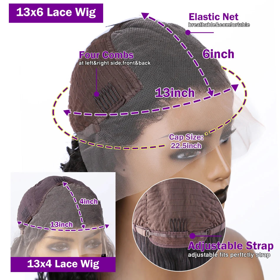 250 Density 13x6 HD Transparent Body Wave Lace Frontal Human