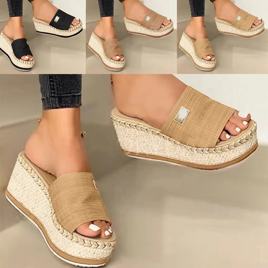 2024 Summer Wedges Slippers Platform High Heels Sandals