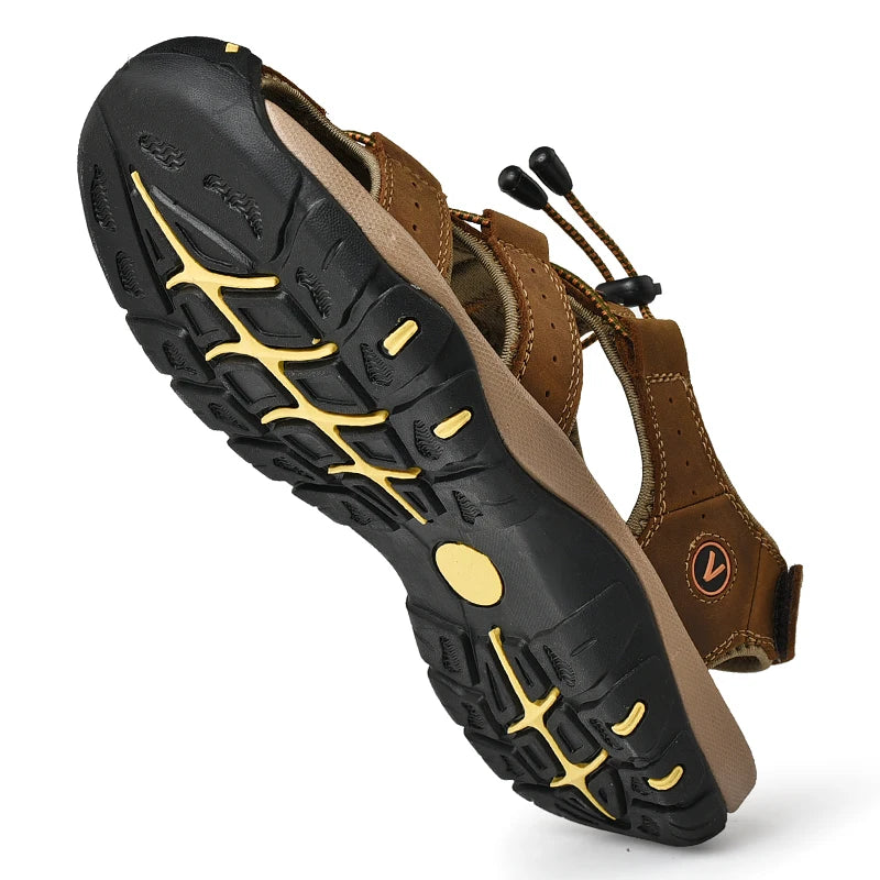 Summer Men Sandals Genuine Leather or Men Beach