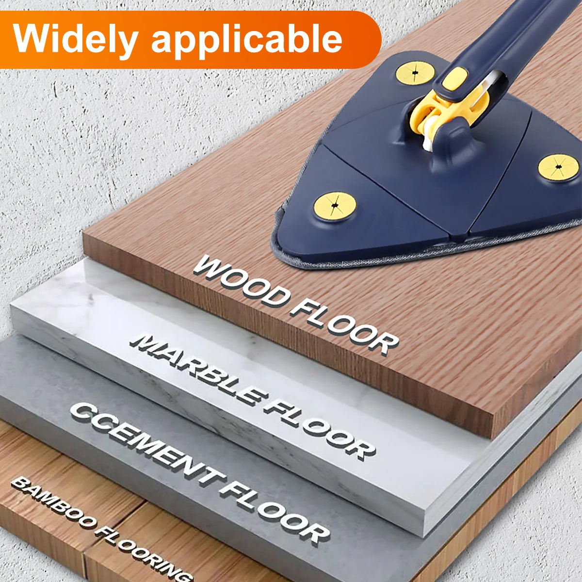 Cleaning Mop 360° Rotatable Water queezing Wall Cleaning Mop