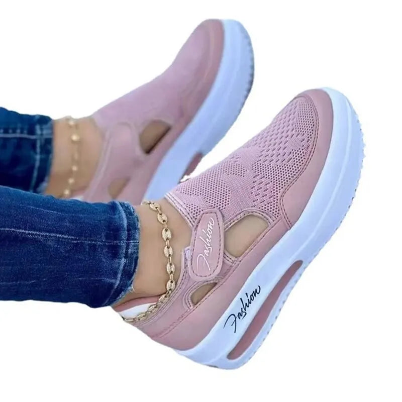 Womens Casual Sneakers Shoes Female Platform Shoes Ladies Shoes Mesh Breathable Comfort Tennis Women Shoes