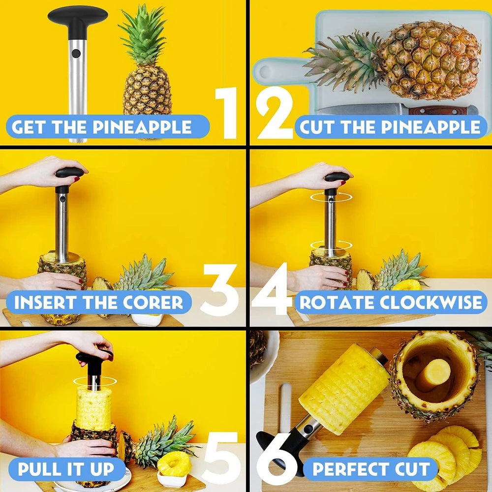 Pineapple Corer and Slicer Tool, Stainless Steel