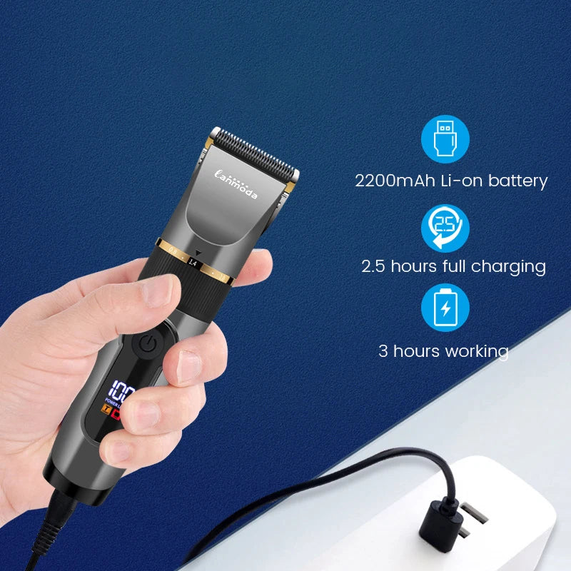 Professional Hair Clipper Rechargeable Electric Trimmer Fen
