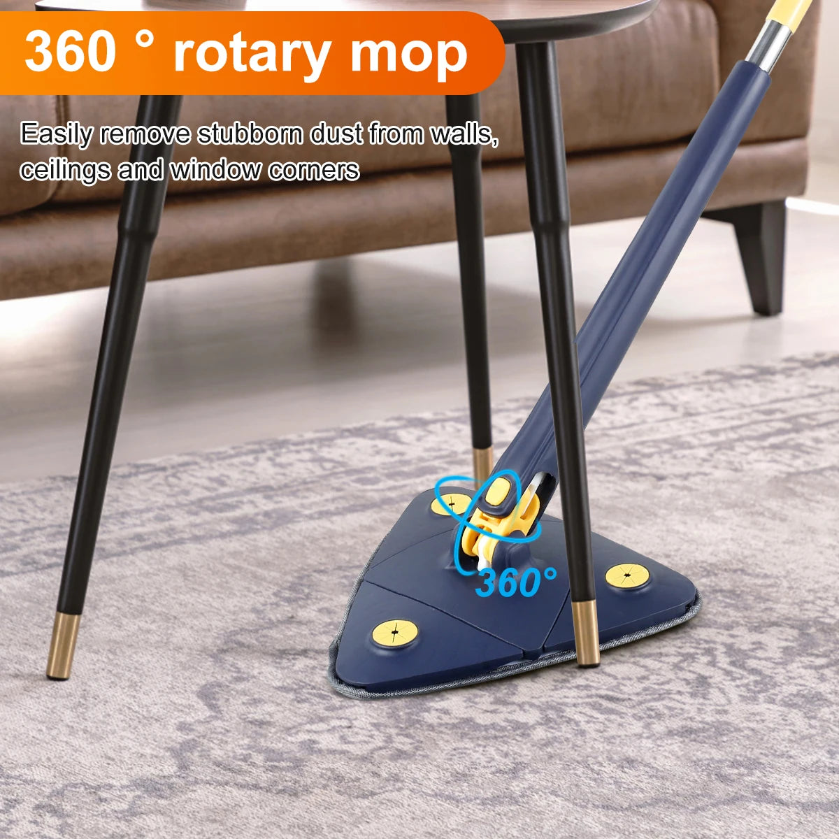 Cleaning Mop 360° Rotatable Water queezing Wall Cleaning Mop
