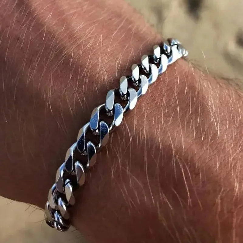 Vnox 3-11mm ChuWristband Classic Punk Heavy Male Jewelry