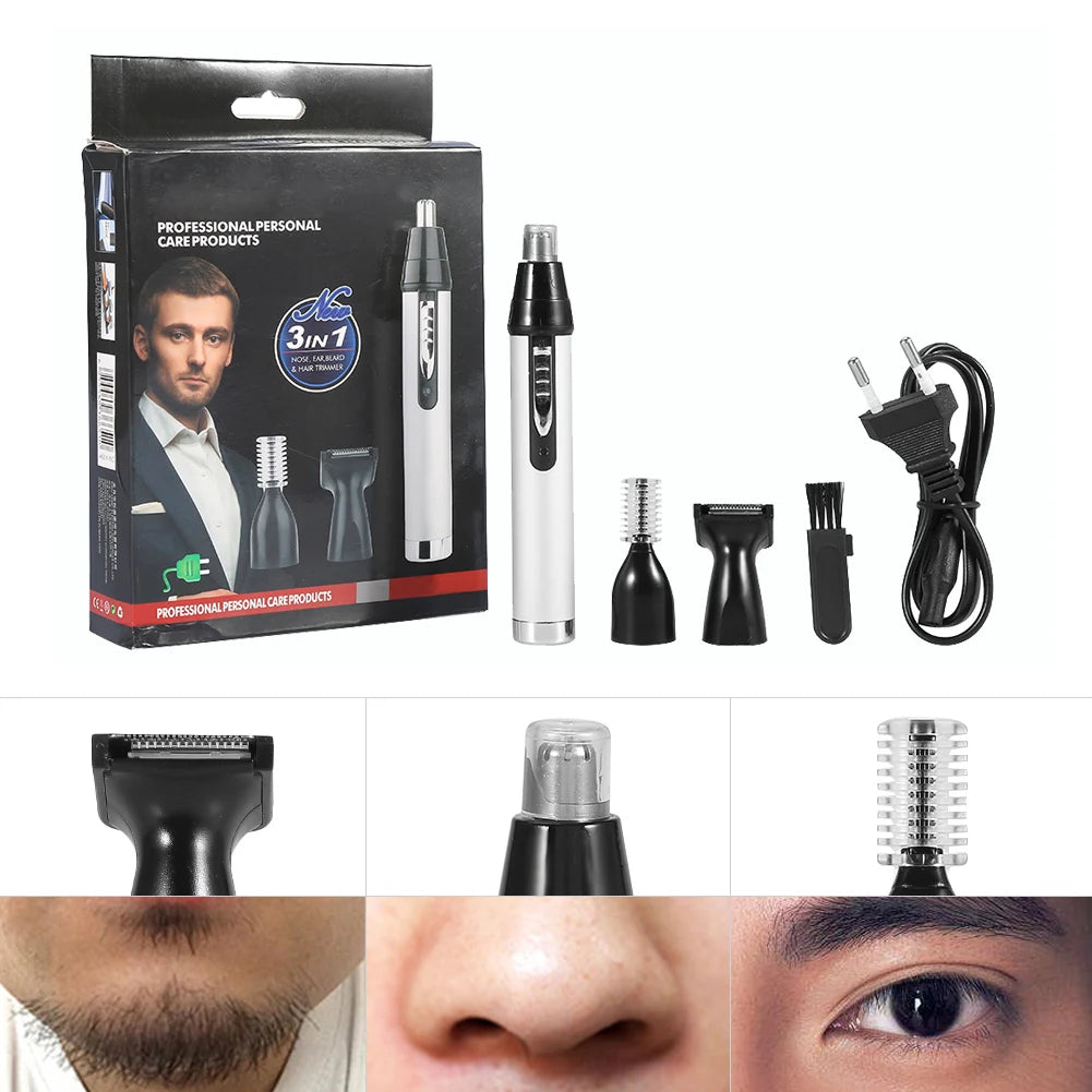 Portable 3 In1 Electric Shaving Noser Mens Beard Cleaning Shaving Machine