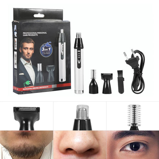 Portable 3 In1 Electric Shaving Noser Mens Beard Cleaning Shaving Machine