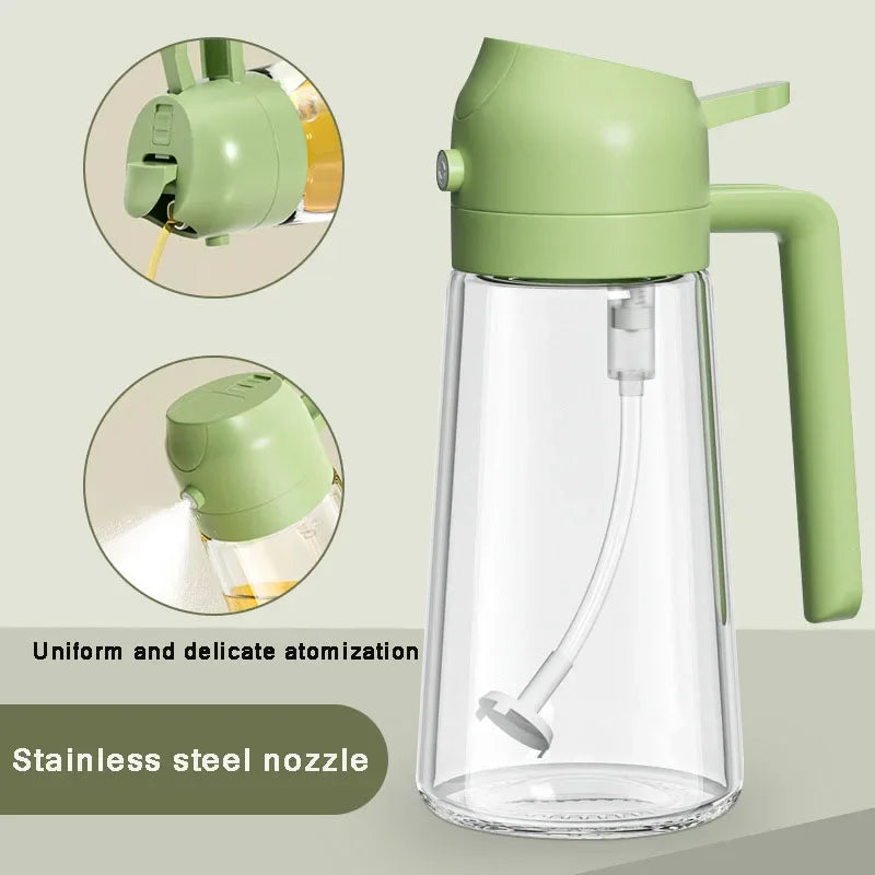 Glass Oil Spray Bottle Multifunctional Kitchen Dual-use Oil Bottle
