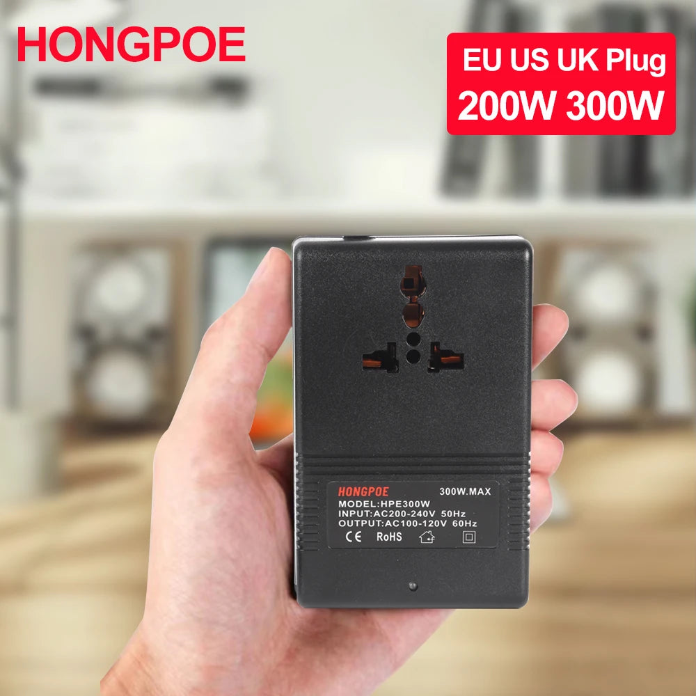 200W 300W Voltage Converter Transformer 220V To 110 Plug Inverter