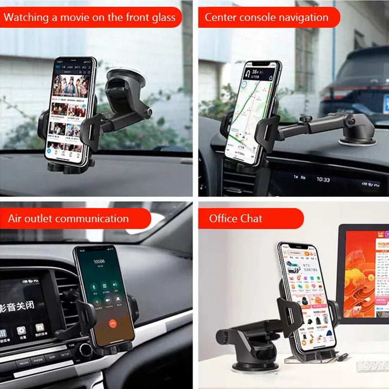 NEW Universal Sucker Car Phone Holder 360° Bracket for Smartphones