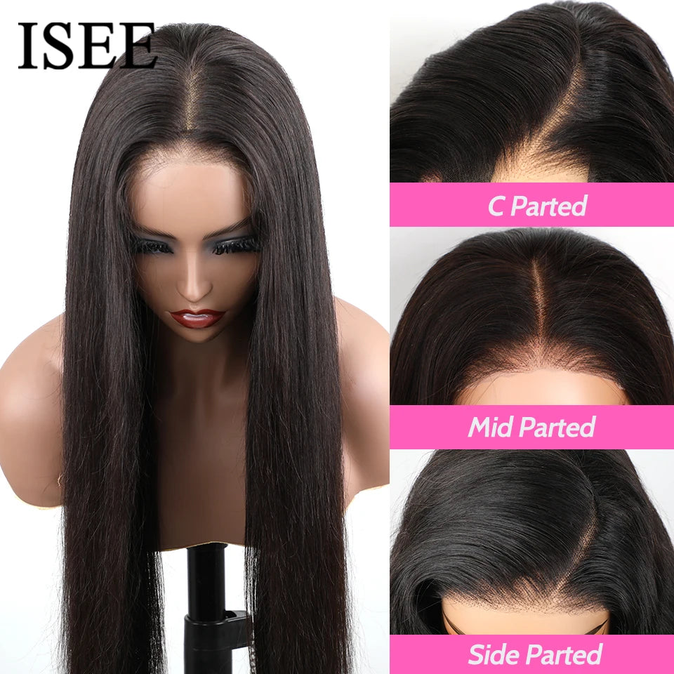 ISEE Hair Glueless Wig Human Hair ReadyGo Wigs 6X4 HD Lace Front Wigs