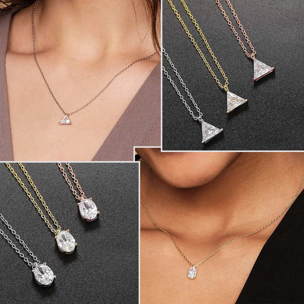 Waterdrop Crystal Pendant Choker Chain on Neck Accessories Jewelry