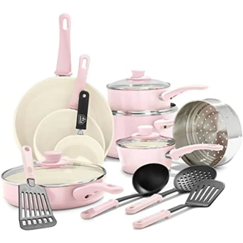 GreenLife Soft Grip Healthy Ceramic Nonsauce Saute Pans Set