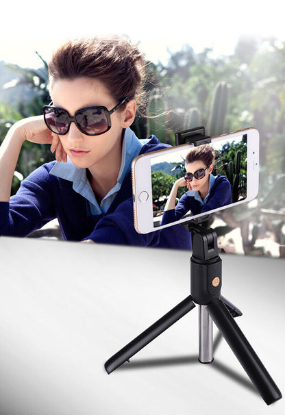 Bluetooth Selfie Tripod Telescopic Stick Remote