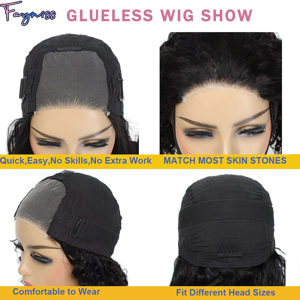Fayniss Glueless Wigs Human Hair Wear And Go Body Wave