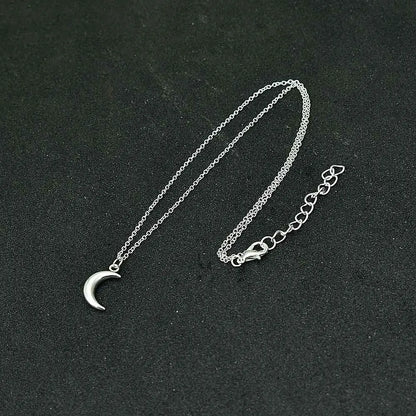 Cute Simple Moon Pendant Necklaces For Women