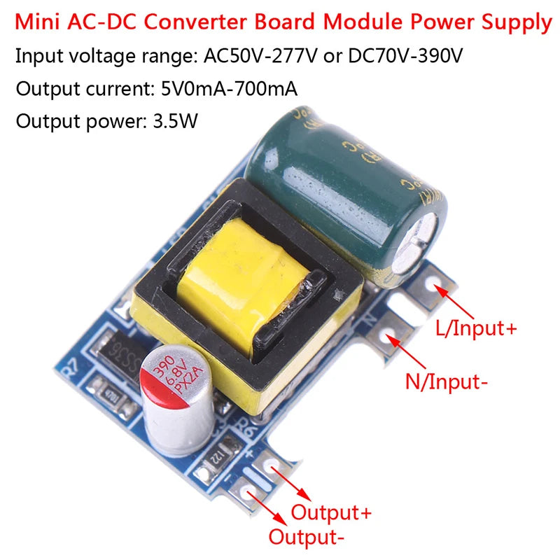 1pc Mini AC-DC 110V 120V 220V 230V To 5V 12V Converter