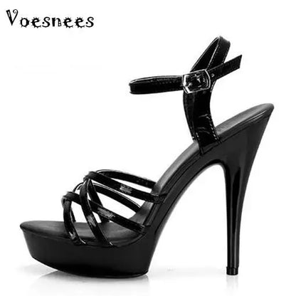 Hot! Women Summer Sandals Patent Leather Platform