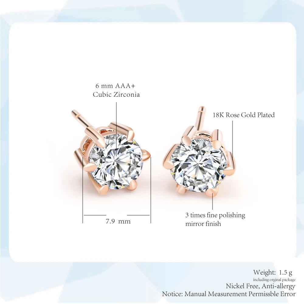 ZHOUYANG Sta Rose Gold Color Fashion Jewelry