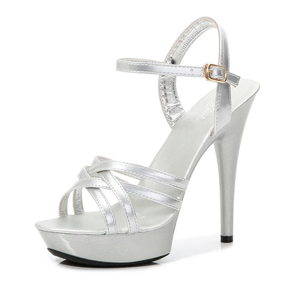 Hot! Women Summer Sandals Patent Leather Platform