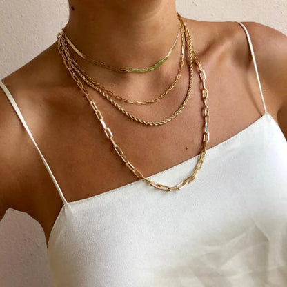 2021 Hot Fashion Paperclip Link Chain Women Necklace Stainless