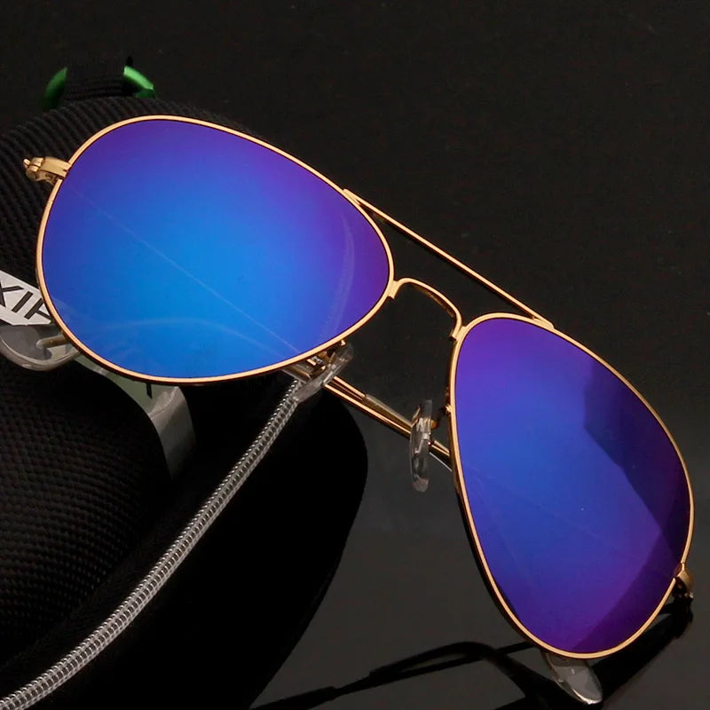 2024 New Double Bridge Aviation Sunglasse Woman Aviat Alloy