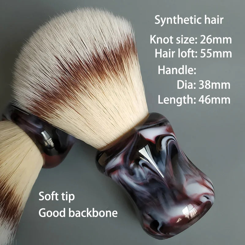dscosmetic  T4 soft synthetic hair shaving brush resin handle by hand made shave brush for man wet shaving