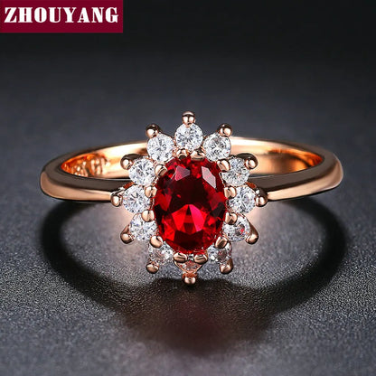 ZHOUYANG Princess Kal Ring Brand Jewelry for Women ZYR076