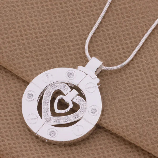 wholesale High quality silver plated Fashion jewelry chains necklace pendant WN-292