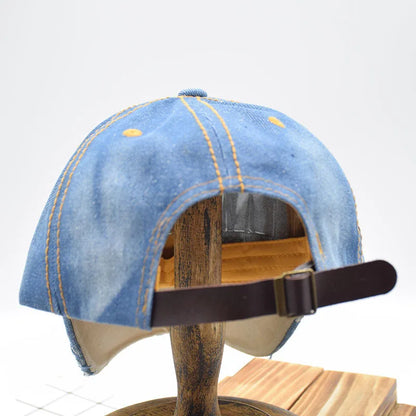 Mouth LOVE Rhinestone Denim Baseball CapHats For Men Women