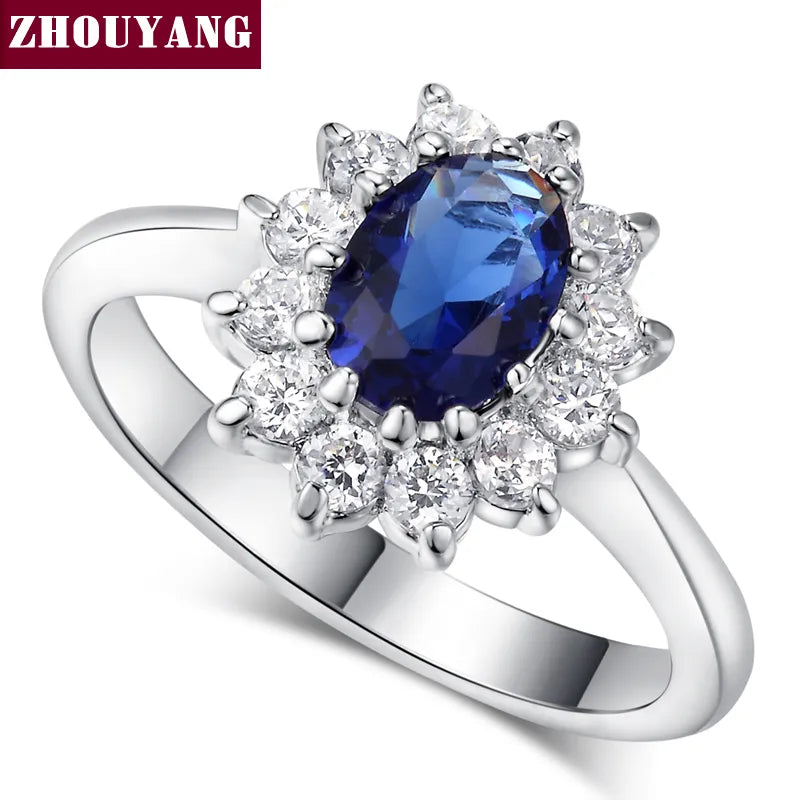 ZHOUYANG Princess Kal Ring Brand Jewelry for Women ZYR076