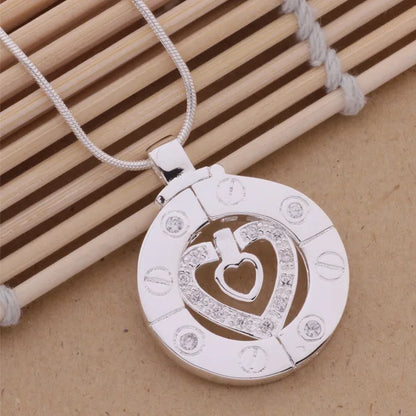 wholesale High quality silver plated Fashion jewelry chains necklace pendant WN-292