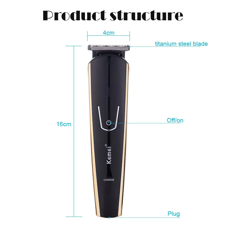 100-240V Kemei 5 in 1 Electric Shaver Hair trimmer Titanium CnFor Barber