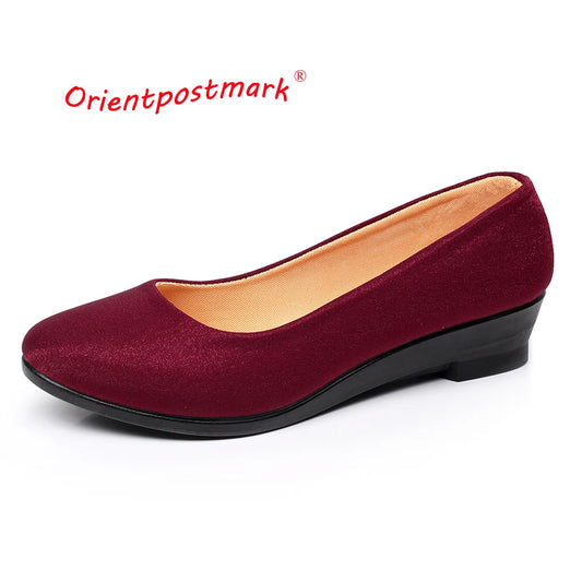 Women Ballet Shoes Women Wedges Shoes for Work Cloth On  Shoes Oversize Boats