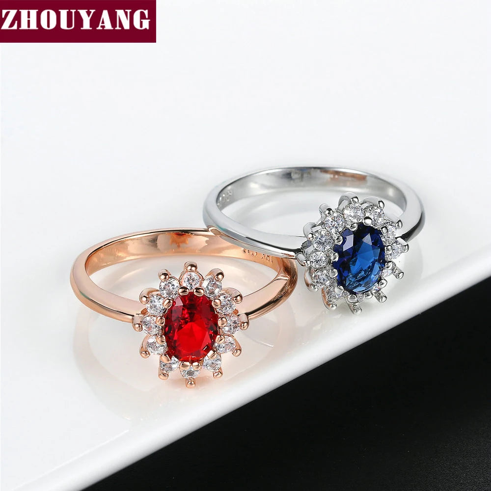 ZHOUYANG Princess Kal Ring Brand Jewelry for Women ZYR076