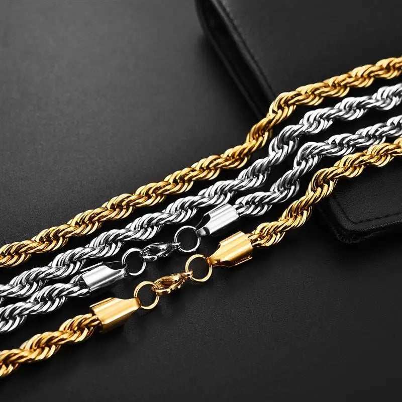 Stainless Steel Chain Necklace for Men Women