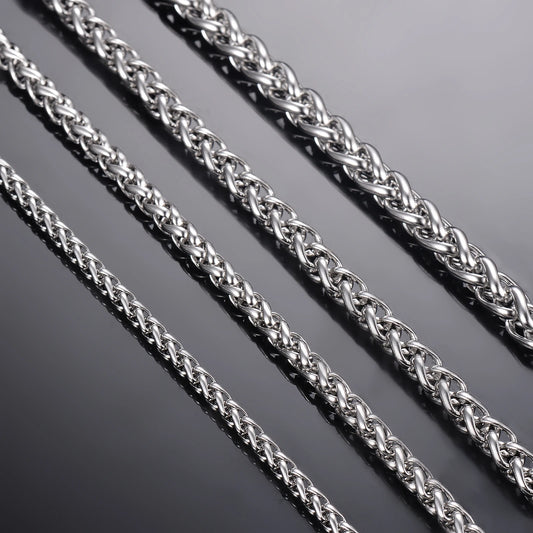 1 piece Width 2.5mm/3mm/4mm/5mm/6mm Keel Link Chain Necklace For Men Women Stainless Steel Chain Necklace