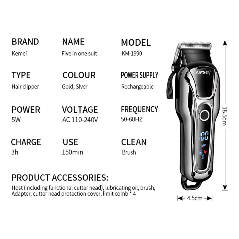 Barber shop hair clipper machine haircut cordless