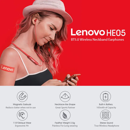 Original Lenovo HE05 Bluetooth 5.0 Wireless Magnetic