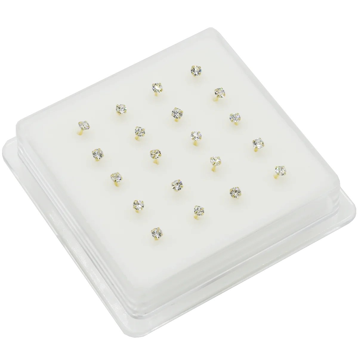 925 Sterling Silver Nose Stud 1.5mm 2.0mm 2.5mm Gemstone