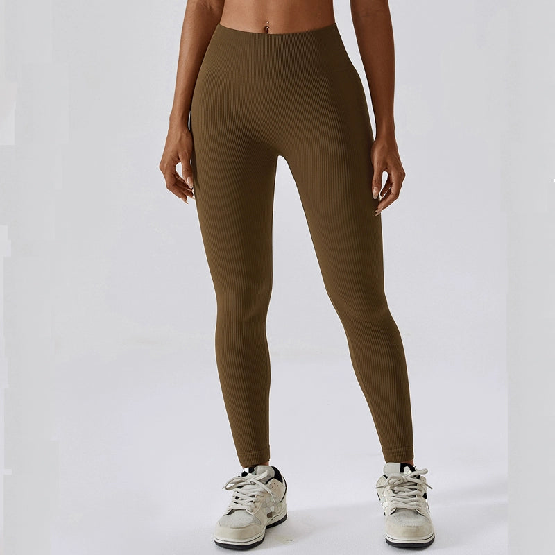 European and American Thread High Waist Tight Yoga