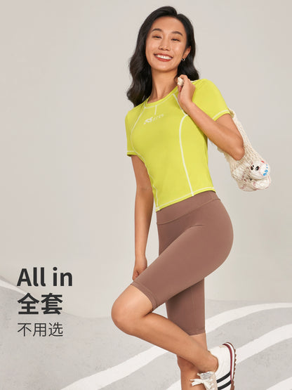 Tight Cycling Clothes Running Training Quick-Drying Women's Short Sleeve
