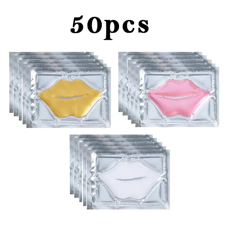 50pcs Collagen Lip Mask Moisturizing Anti Wrinkle