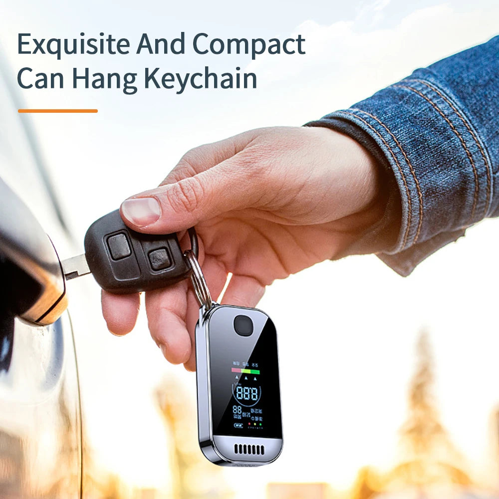 New Portable Digital Breath Alcohol Tester Professional Breathalyzer With LCD Display USB Rechargeable Electronic Alcohol Tester