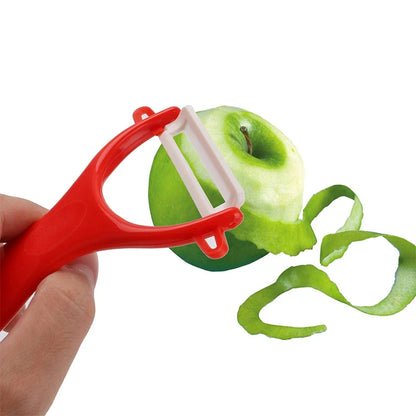 LMETJMA Ceramic Peeler 4 Color Vegetable Fruit Peeler