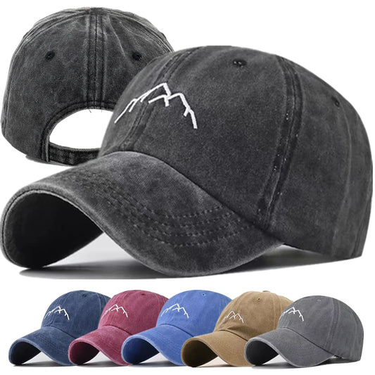 Unisex Washed Cotton Cap Mountain