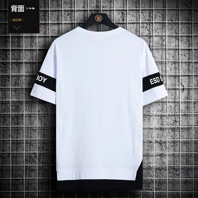 2024 New Men's T Shirts Korean Fashion Summer Short Sleeve